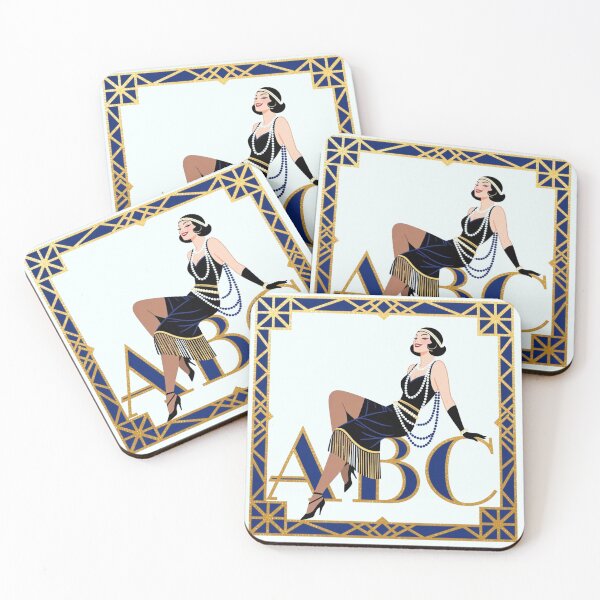 Item preview, Art Deco Flapper Girl ABC designed and sold by Talpha.