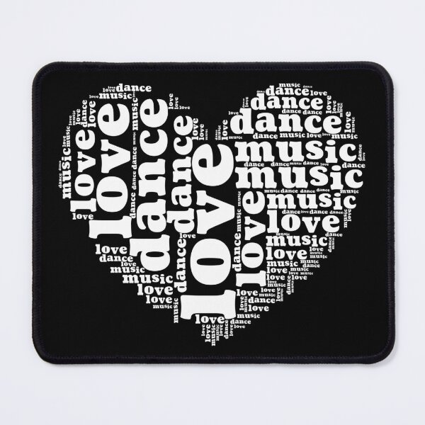 Item preview, Love dance and music words inside heart shape2 designed and sold by DanceDeck.