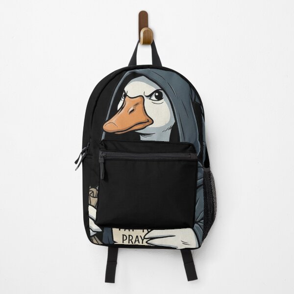 Item preview, Satirical Monk Duck Pay To Pray Dark Humor Art designed and sold by RebellDancer.