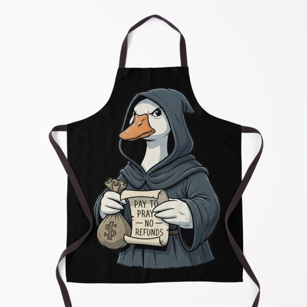 Item preview, Satirical Monk Duck Pay To Pray Dark Humor Art designed and sold by RebellDancer.