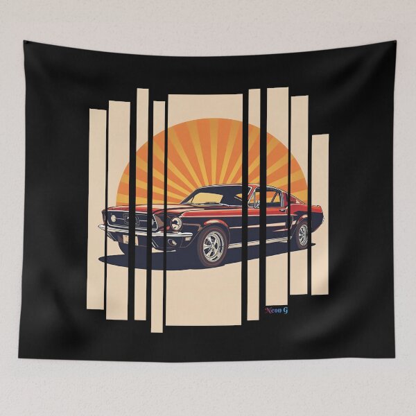 Item preview, For Mustan Fastbac 1967, retro illustration 6 designed and sold by Neon G.