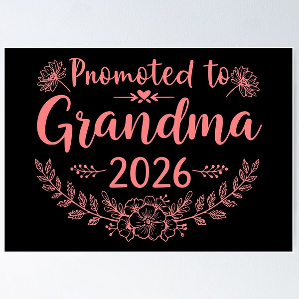 Item preview, Promoted to Grandma 2026 Floral designed and sold by Gustavo Navarro.