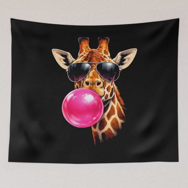 Item preview, Cool Giraffe with Sunglasses and Bubblegum designed and sold by Gustavo Navarro.