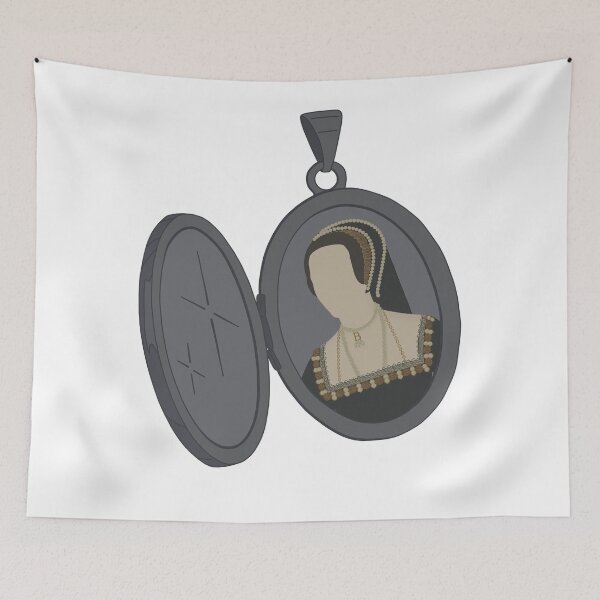 Item preview, Queen Tudor Anne Boleyn Silver Locket designed and sold by FreeOrca.