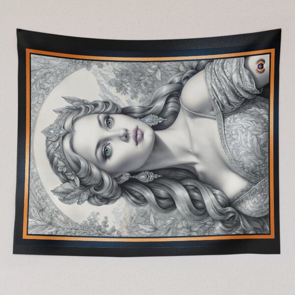 Item preview, Lady Vaelorin Silvanius In The Garden Of Valtoris Of Aerelon Stunning AI Concept Art by Xzendor7 designed and sold by Xzendor7 Digital Art Creations.