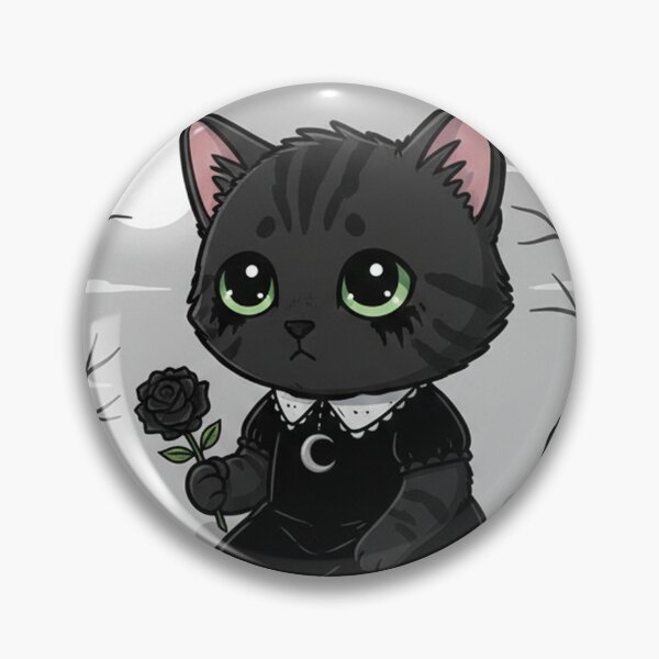Artikelvorschau, Melancholic Gothic Cat With Black Rose Fantasy Art entworfen und verkauft von RebellDancer.