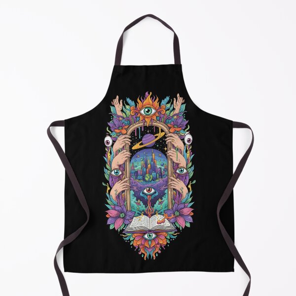 Item preview, Mystical Surrealism Faces and book and Moon Cosmic draw hand art  designed and sold by DrawHandArt.