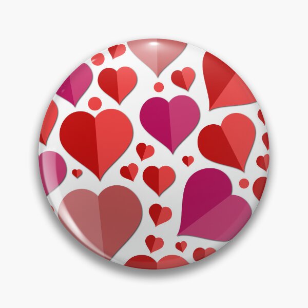 Item preview, 3D Paper Cut Heart Mosaic - Multi-Tone Red & Pink Valentine Aesthetic designed and sold by DeeLulu.
