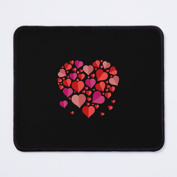 Item preview, 3D Paper Cut Heart Mosaic - Multi-Tone Red & Pink Valentine Aesthetic designed and sold by DeeLulu.