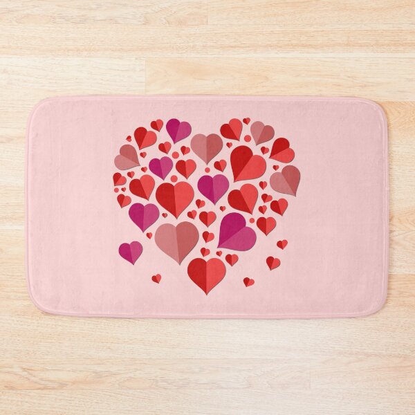 Item preview, 3D Paper Cut Heart Mosaic - Multi-Tone Red & Pink Valentine Aesthetic designed and sold by DeeLulu.