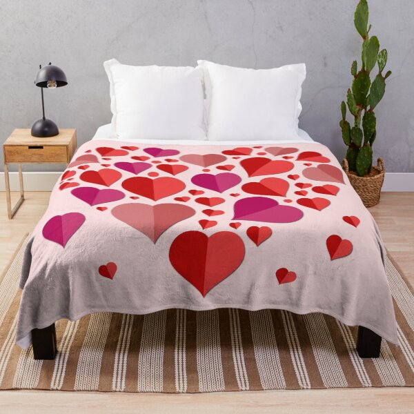 Item preview, 3D Paper Cut Heart Mosaic - Multi-Tone Red & Pink Valentine Aesthetic designed and sold by DeeLulu.
