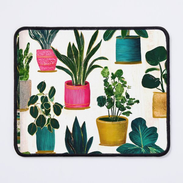 Item preview, Colorful Houseplants Pattern | Modern Botanical Plant Illustration designed and sold by ClaraToneStudio.