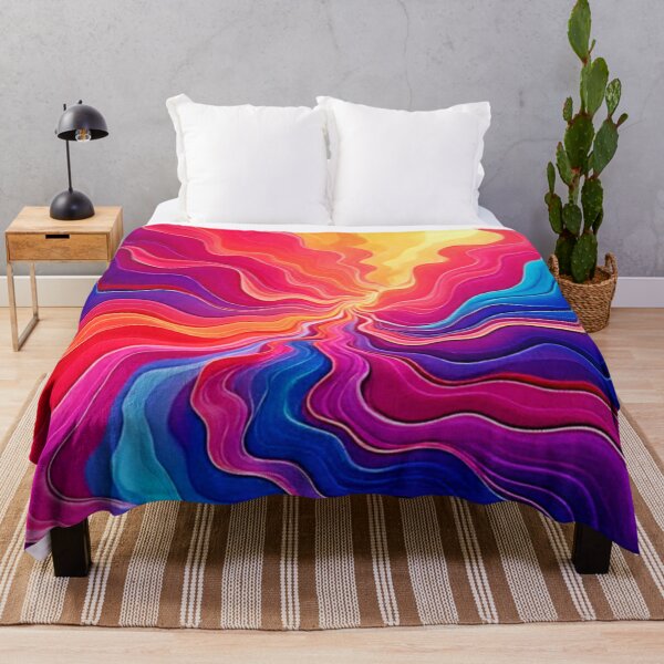 Item preview, Vivid Waves: Abstract Neon Energy Flow Art designed and sold by Health And Fitness Posts e-Store.