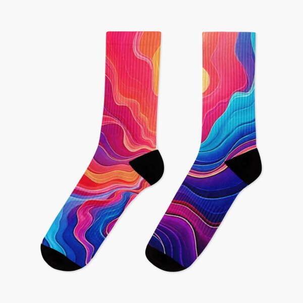 Item preview, Vivid Waves: Abstract Neon Energy Flow Art designed and sold by Health And Fitness Posts e-Store.