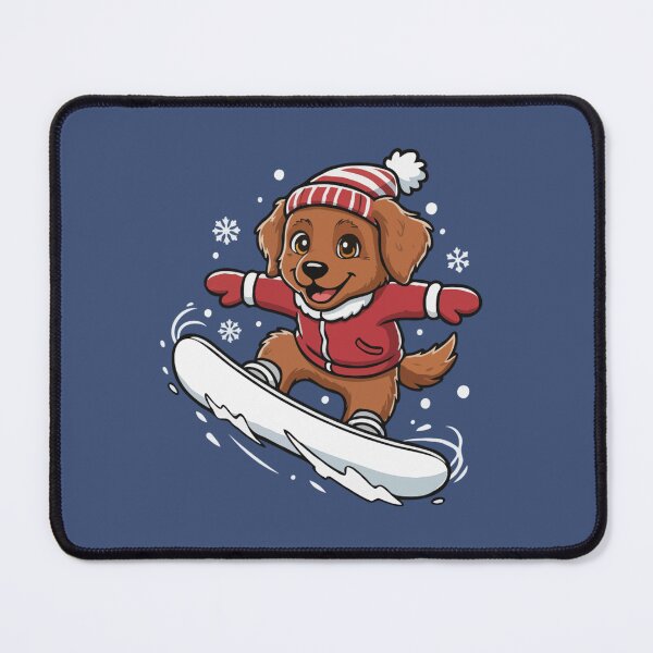 Item preview, Cute Chesapeake Bay Retriever Snowboarding Puppy | Happy Winter Puppy designed and sold by The Real Life Symphony.