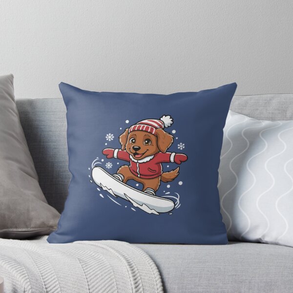 Item preview, Cute Chesapeake Bay Retriever Snowboarding Puppy | Happy Winter Puppy designed and sold by The Real Life Symphony.