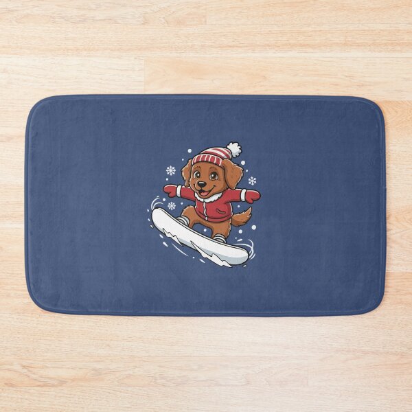 Item preview, Cute Chesapeake Bay Retriever Snowboarding Puppy | Happy Winter Puppy designed and sold by The Real Life Symphony.