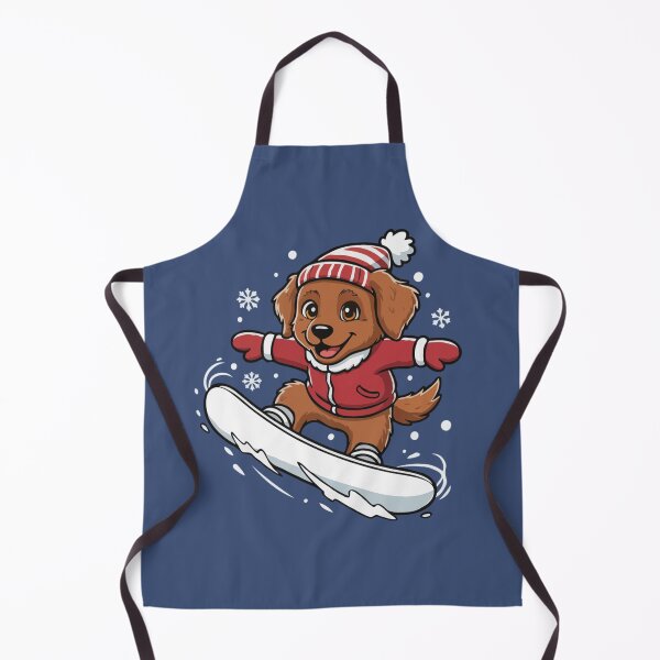 Item preview, Cute Chesapeake Bay Retriever Snowboarding Puppy | Happy Winter Puppy designed and sold by The Real Life Symphony.