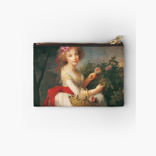 Item preview, Coquette Princess with Flowers - Vigée Le Brun Art Parody with Pink Bow designed and sold by Open Canvas.