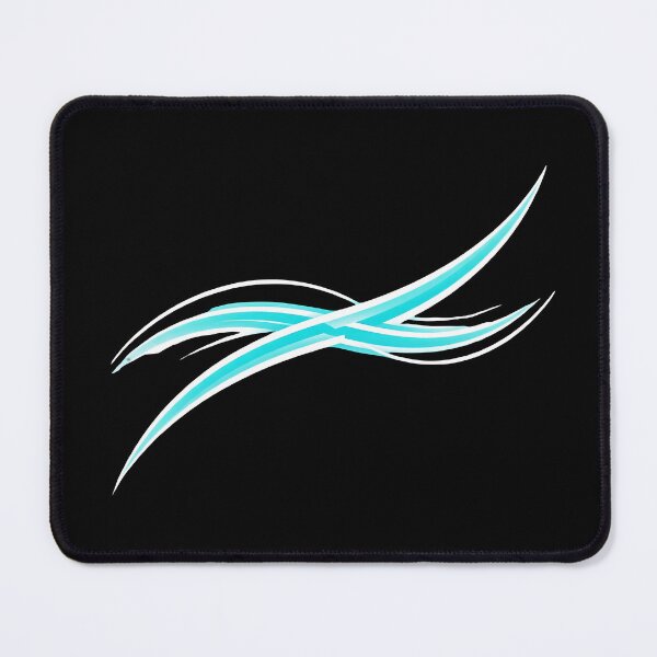 Item preview, Cyan Neon Energy Waves - Abstract Cyber Sigilism designed and sold by Dakson Design - Fantasy Art.
