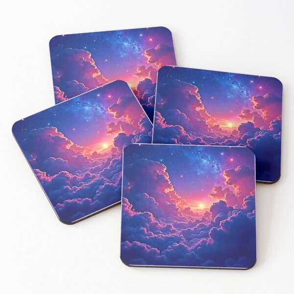 Item preview, Dreamy Clouds: Celestial Sunset Magic Art designed and sold by Health And Fitness Posts e-Store.