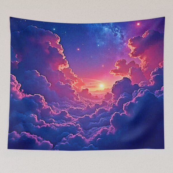 Item preview, Dreamy Clouds: Celestial Sunset Magic Art designed and sold by Health And Fitness Posts e-Store.