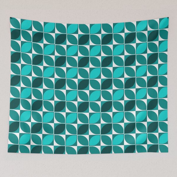 Item preview, Retro Bauhaus style petal box pattern cool designed and sold by ChimaHome.