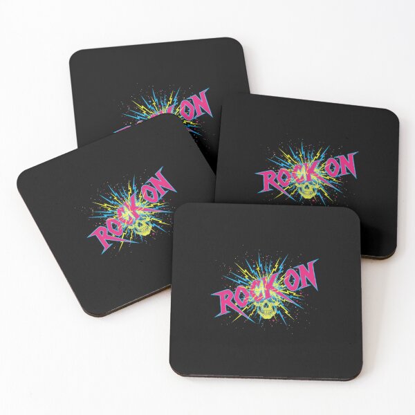 Item preview, Rock On Skull Illustration — Neon Retro Electric Lightning Heavy Metal Design designed and sold by Colorful-Garden.