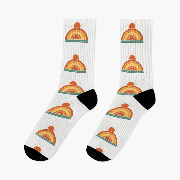 Artikelvorschau, Mid-Century Modern Sunrise – minimalistische Retro-Kunst in Anthrazit entworfen und verkauft von RMTrendy.