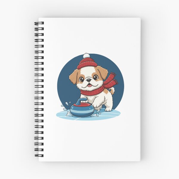 Item preview, Cute Pekingese Curling Puppy | Happy Winter Puppy designed and sold by The Real Life Symphony.