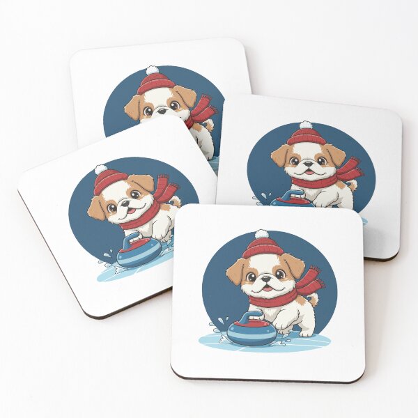 Item preview, Cute Pekingese Curling Puppy | Happy Winter Puppy designed and sold by The Real Life Symphony.