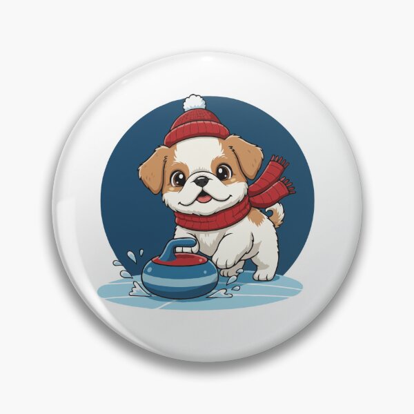 Item preview, Cute Pekingese Curling Puppy | Happy Winter Puppy designed and sold by The Real Life Symphony.