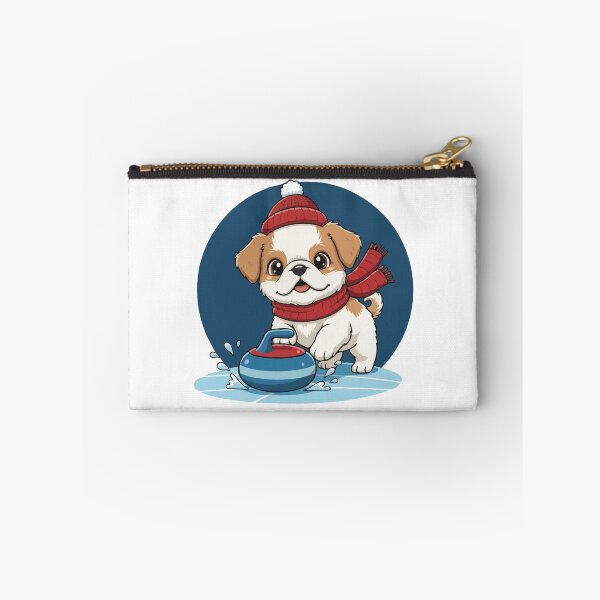 Item preview, Cute Pekingese Curling Puppy | Happy Winter Puppy designed and sold by The Real Life Symphony.
