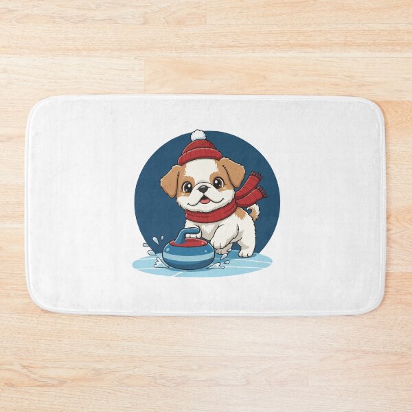 Item preview, Cute Pekingese Curling Puppy | Happy Winter Puppy designed and sold by The Real Life Symphony.
