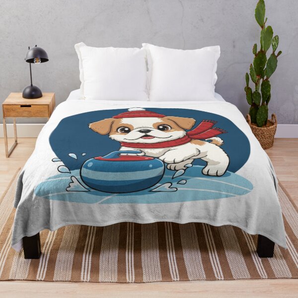 Item preview, Cute Pekingese Curling Puppy | Happy Winter Puppy designed and sold by The Real Life Symphony.