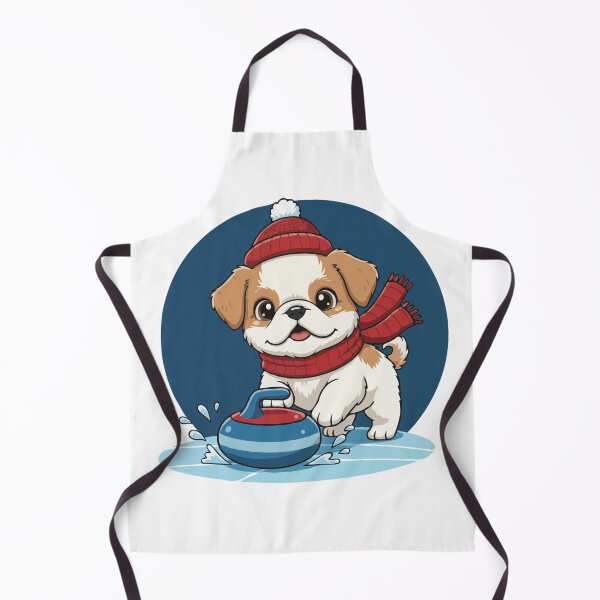 Item preview, Cute Pekingese Curling Puppy | Happy Winter Puppy designed and sold by The Real Life Symphony.