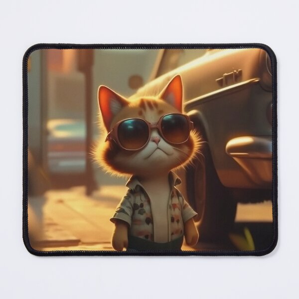 Item preview, Cool Retro Cat with Sunglasses – Vintage Street Cat Illustration designed and sold by Articooler.