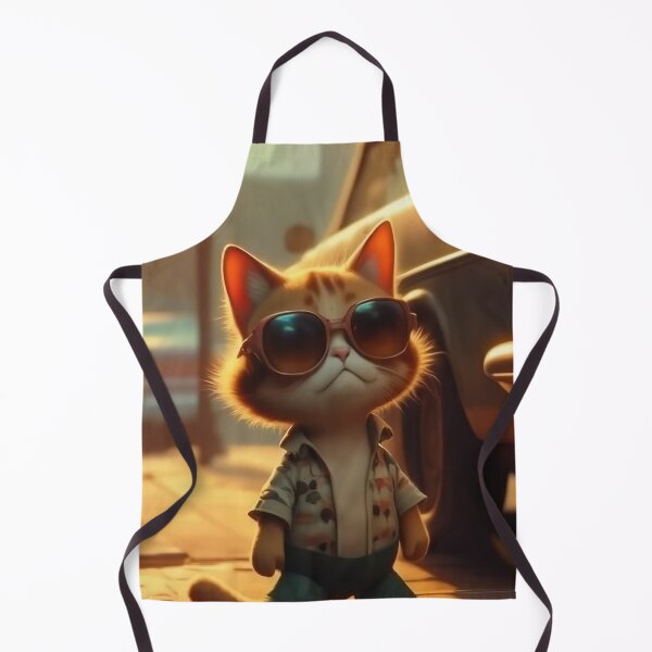Item preview, Cool Retro Cat with Sunglasses – Vintage Street Cat Illustration designed and sold by Articooler.