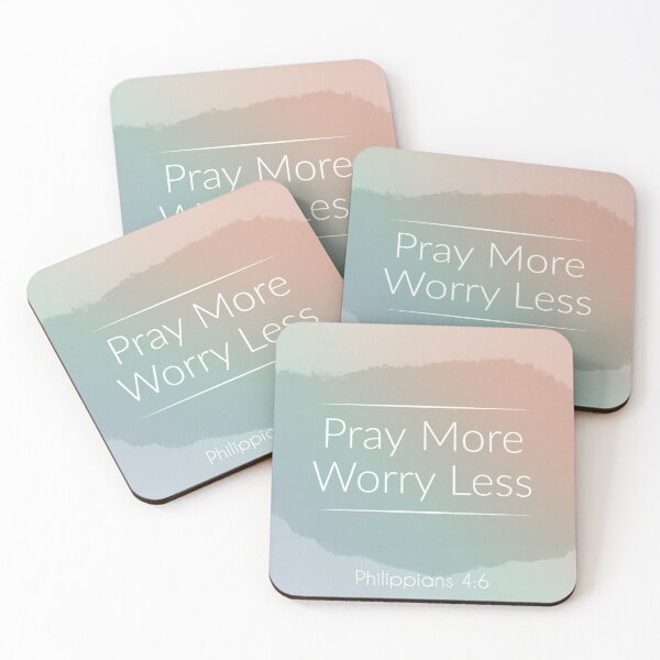 Item preview, Pray More Worry Less - Christian Verse designed and sold by MyTshirtArt.