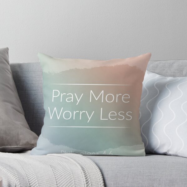 Item preview, Pray More Worry Less - Christian Verse designed and sold by MyTshirtArt.