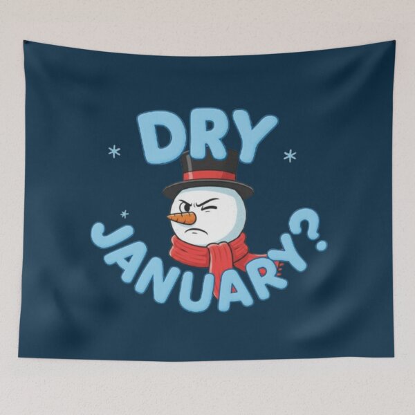 Item preview, Dry January – Side-Eye Snowman | New Year’s Humor designed and sold by Blaze & Trail Creative.