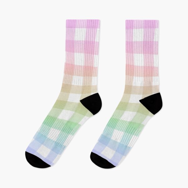 Item preview, rainbow gingham gradient pattern designed and sold by casserolestan.