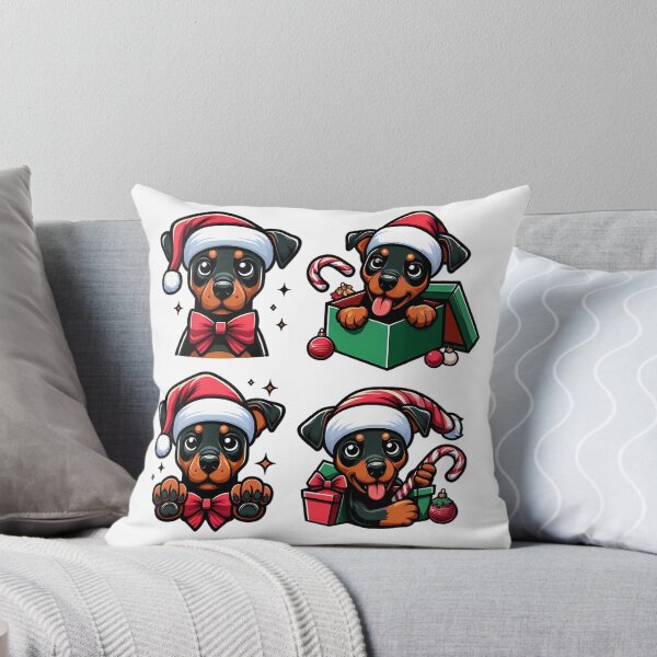 Item preview, Funny Christmas Doberman - Santa Hat designed and sold by GREENZ0NE.