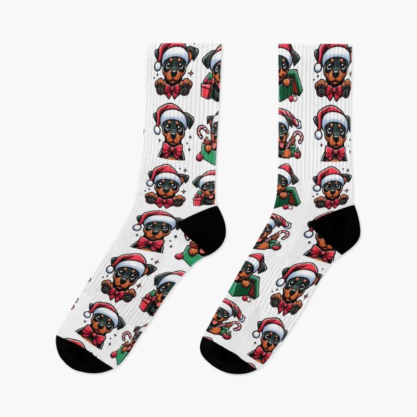 Item preview, Funny Christmas Doberman - Santa Hat designed and sold by GREENZ0NE.