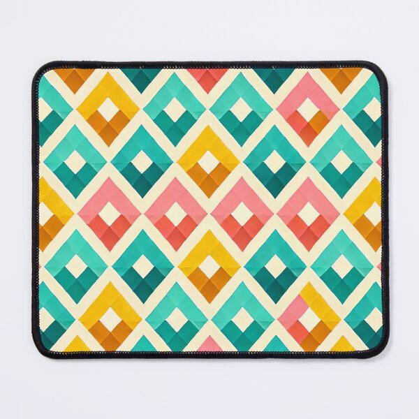 Item preview, Summer Harlequin Diamond Pattern Bright Geometric Art Print designed and sold by PinUpPizzazz.