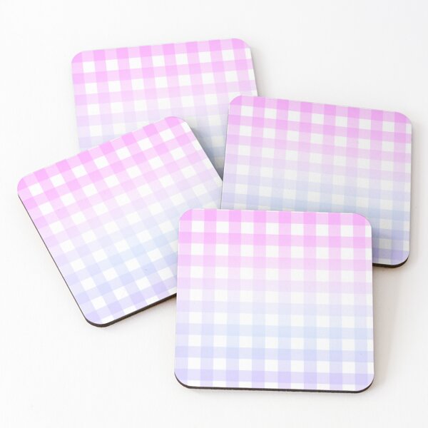 Item preview, Pink rainbow gingham gradient pattern designed and sold by casserolestan.