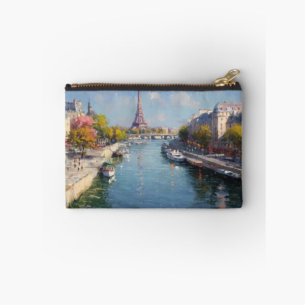 Item preview, Eiffel Tower View from the River with Parisian Boats designed and sold by daila70.