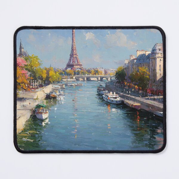 Item preview, Eiffel Tower View from the River with Parisian Boats designed and sold by daila70.