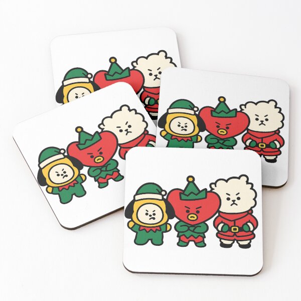 Item preview, BT21 Christmas Bts tata, chimmy and Rj — Cute BT21 Parody Sticker designed and sold by Crazy-universe.