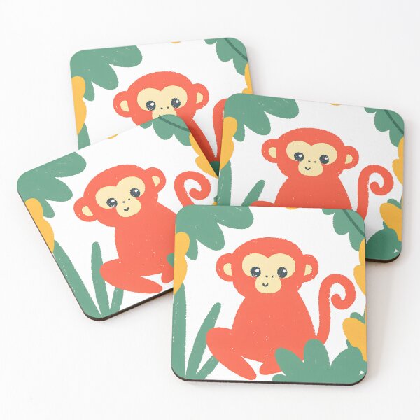 Item preview, Cute Monkey Illustration – Playful Nursery Jungle Animal Art designed and sold by parspresents.
